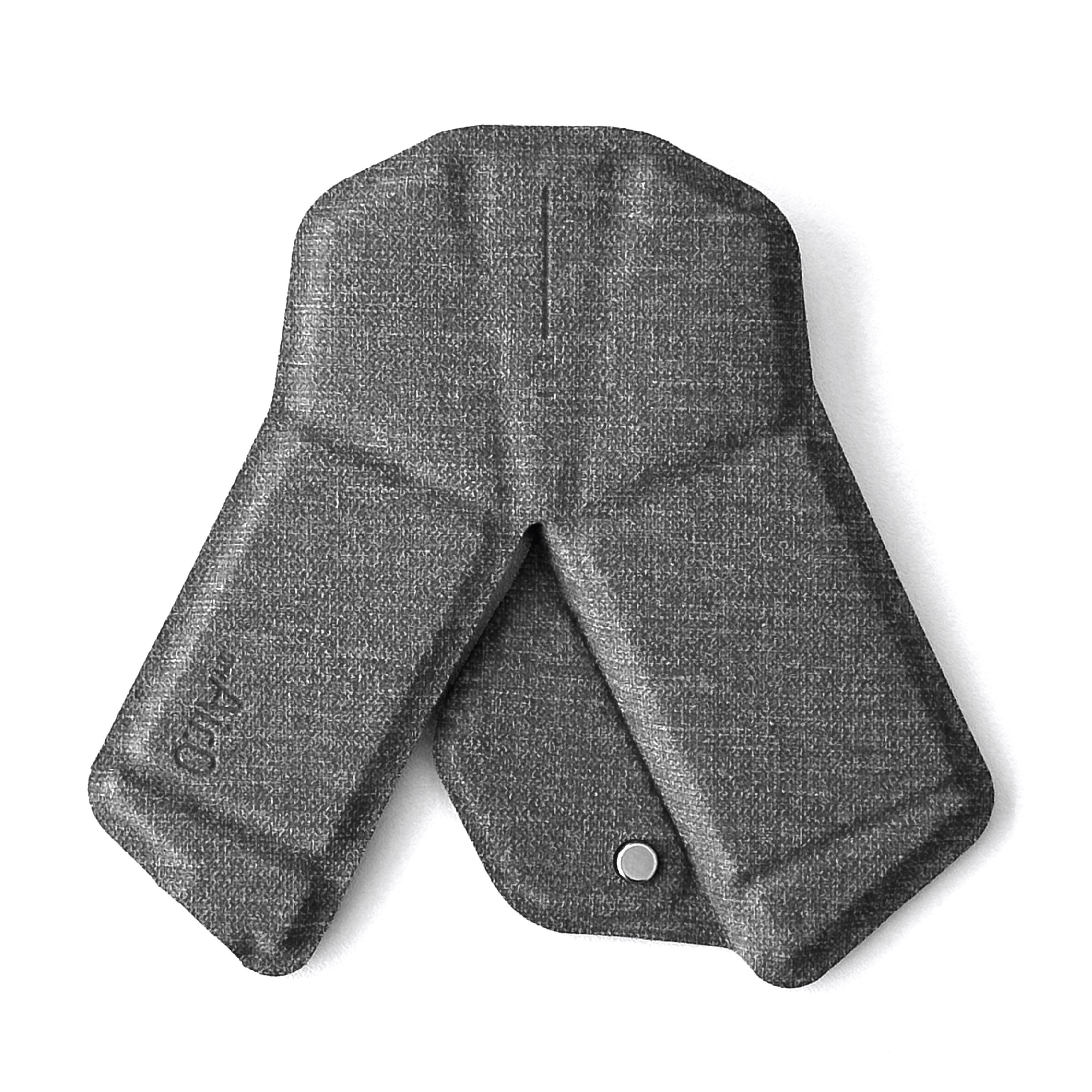OrigamiMouse Mid Grey - mouse pieghevole wireless grigio medio, vista frontale