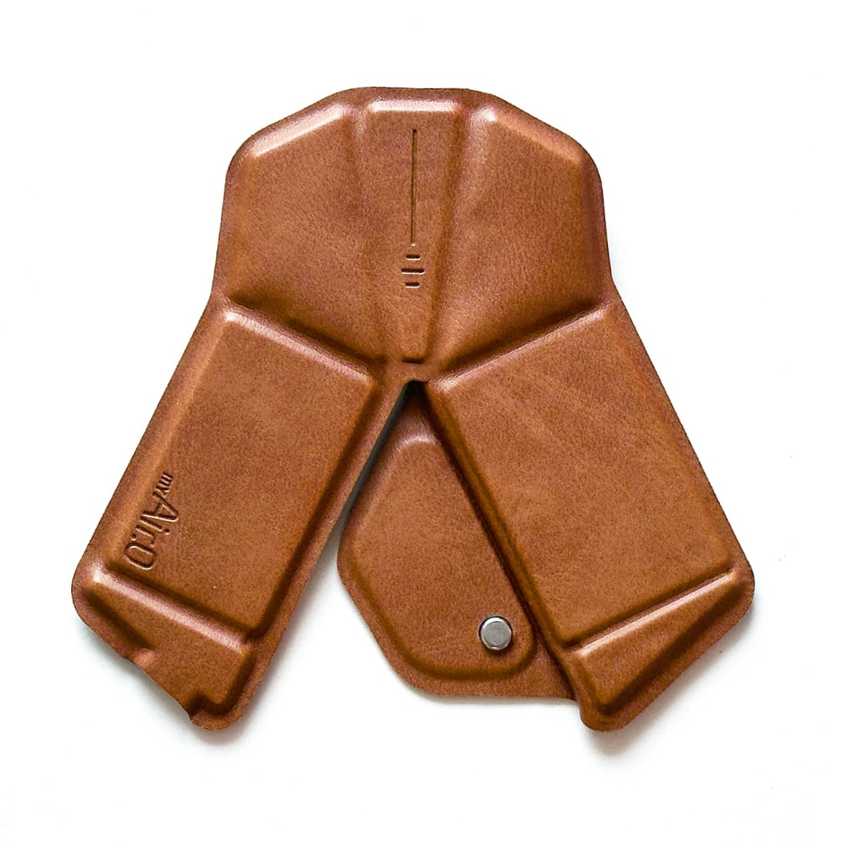 OrigamiMouse Mocha Brown - mouse pieghevole wireless marrone moka, vista frontale