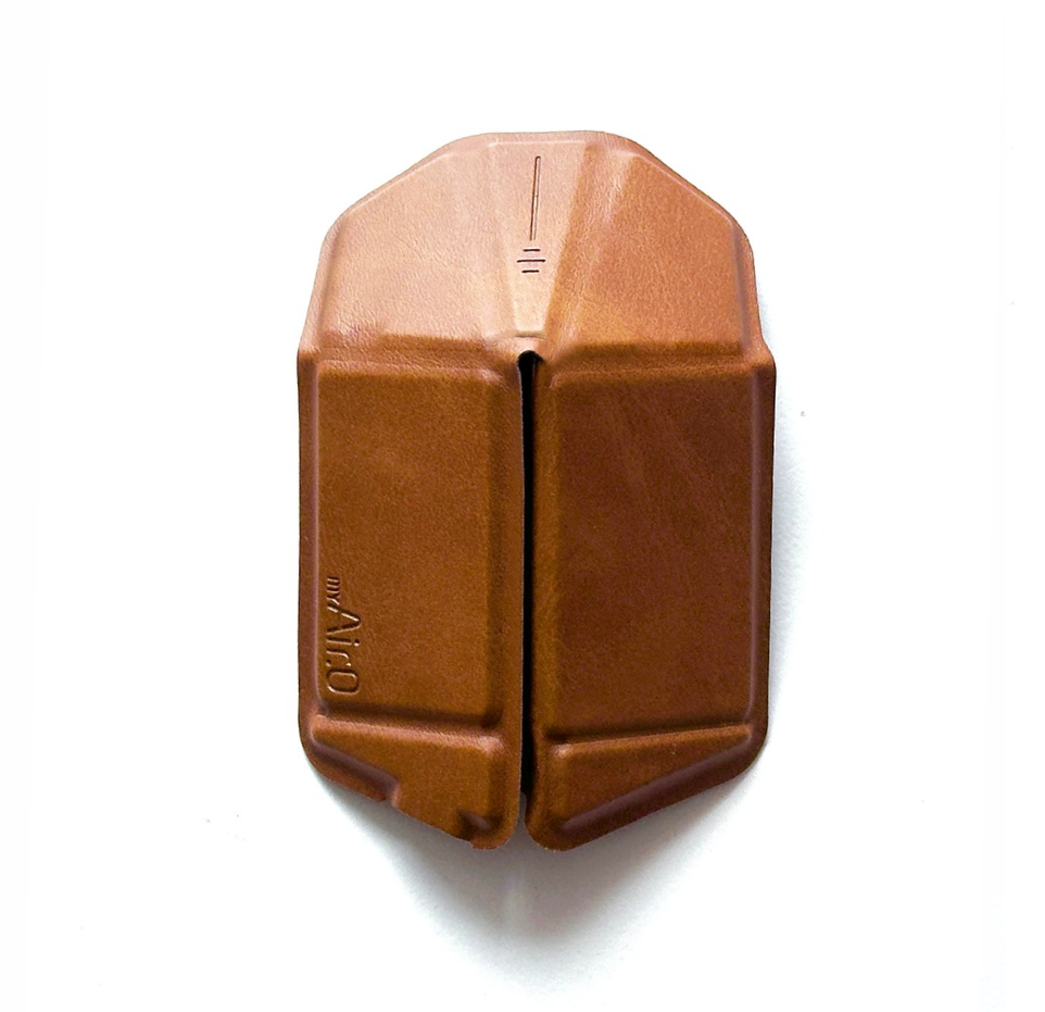 OrigamiMouse Mocha Brown - mouse pieghevole wireless marrone moka, vista frontale