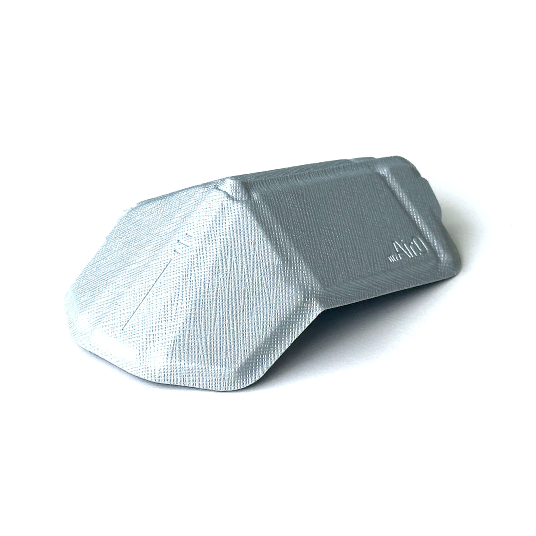 OrigamiMouse Platinum Silver - mouse pieghevole wireless argento, vista frontale