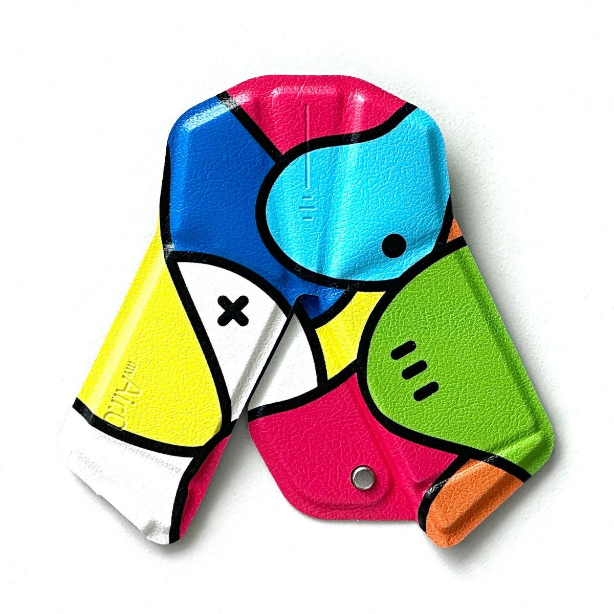 OrigamiMouse Popu Canvas - mouse pieghevole wireless edizione artistica, vista frontale
